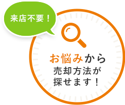 お悩みから売却方法が探せます！